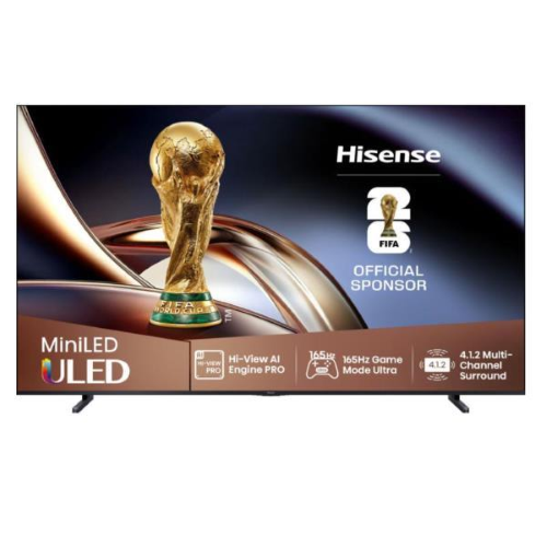 Hisense 100U8Q, 2,54 m (100?), 3840 x 2160 Pixel, ULED, Smart TV, Wi-Fi, Nero, Grigio